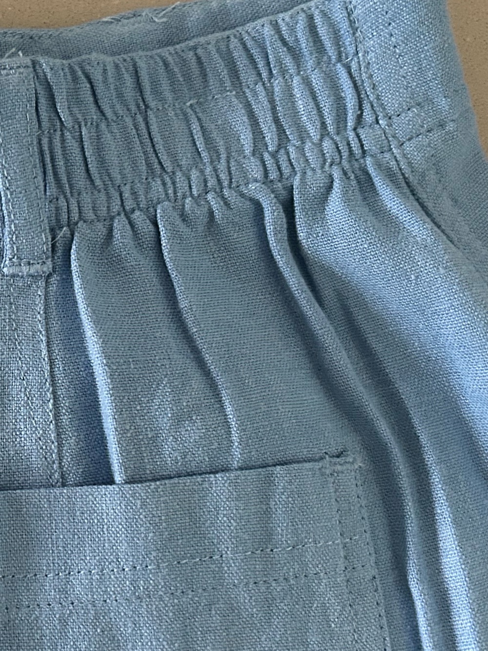 Blue linen vintage soft shorts sz 8 - Picture 12 of 14